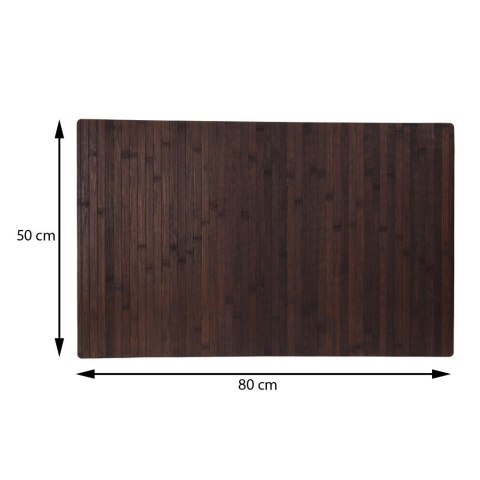 Mata łazienkowa bambus brąz 80 cm