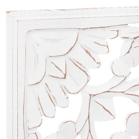 Ozdoba ścienna Fanny 90x90 cm Biała dekoracja na ścianę, do zawieszenia w salonie, przedpokoju lub gabinecie