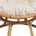 Rattanowy fotel Seram Okrągła podstawa wykonana z rattanu, bawełniana poduszka, stanowić będzie eleganckie uzupełnienie wystroju