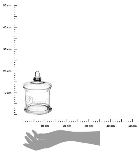 Szklany pojemnik na ciastka Biscuits Wykonany z wysokiej jakości grubego szkła, wyposażony w pokrywkę, idealny do przechowywania