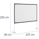 Ekran projekcyjny podłogowy składany 100'' 228 x 133 cm 16:9