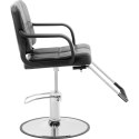 Fotel fryzjerski barberski kosmetyczny z podnóżkiem Physa EPSOM - czarny