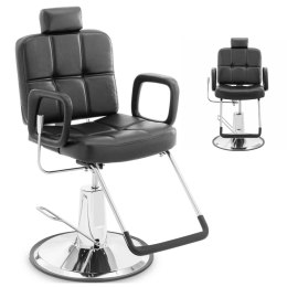 Fotel fryzjerski barberski kosmetyczny z zagłówkiem i podnóżkiem Physa KESWICK - czarny