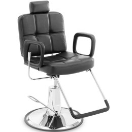 Fotel fryzjerski barberski kosmetyczny z zagłówkiem i podnóżkiem Physa KESWICK - czarny