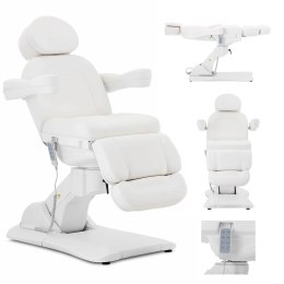 Fotel kosmetyczny do tatuażu masażu spa elektryczny GENOA - biały