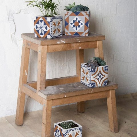 Betonowa doniczka Azulejos 13cm