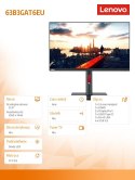 Monitor 23.8 cali ThinkVision P24h-30 WLED LCD 63B3GAT6EU