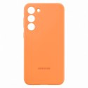 Etui silikonowy pokrowiec Samsung Galaxy S23+ Silicone Cover pomarańczowe