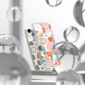 Pancerne etui pokrowiec z żelową ramką iPhone 14 Fusion Design Floral przezroczysty