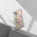 Pancerne etui pokrowiec z żelową ramką iPhone 14 Fusion Design Floral przezroczysty