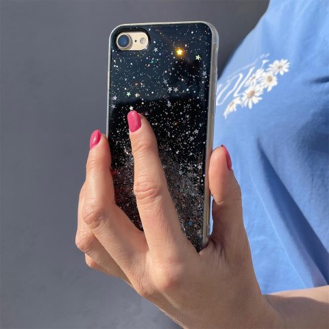 Błyszczące etui pokrowiec z brokatem Samsung Galaxy A72 4G Star Glitter czarny