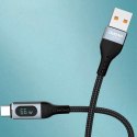 Kabel przewód USB - USB-C szybkie ładowanie wyświetlacz PD 66W 1m czarny