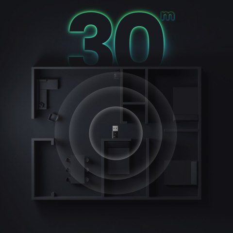 Adapter nadajnik odbiornik Bluetooth 5.0 USB-A czarny