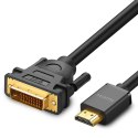 Dwukierunkowy kabel przewód HDMI - DVI 2m czarny