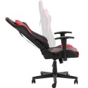 Fotel gamingowy dla gracza regulowany z podłokietnikami do 130 kg czarno - czerwony