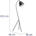 Lampa podłogowa metalowa z regulowanym kloszem E27 125 cm