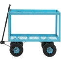 Wózek ogrodowy transportowy 2 poziomy z siatki do 150 kg