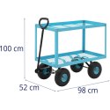 Wózek ogrodowy transportowy 2 poziomy z siatki do 150 kg