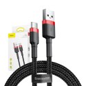 Kabel USB do USB-C Baseus Cafule 3A 0.5m (czerwono-czarny)