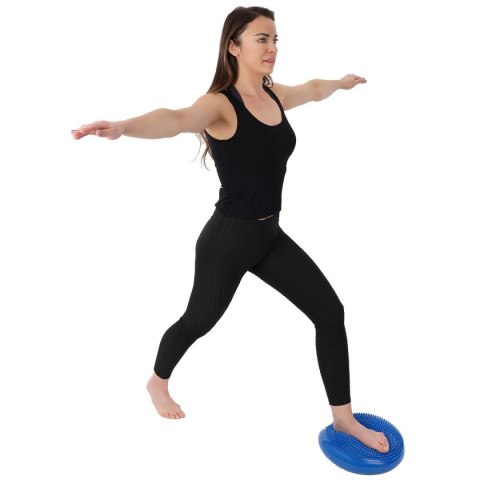 DYSK PODUSZKA SENSOMOTORYCZNA Z POMPKĄ 33CM CZARNY ENERO FIT