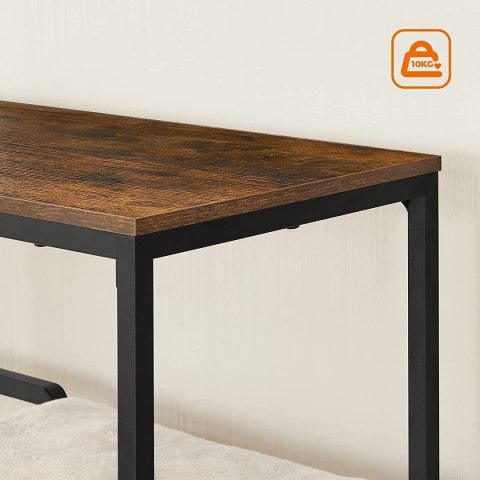 Loftowy solidny drapak dla kota 114 cm Stabilny drapak w białej i rustykalno brązowej kolorystyce wykonany ze stalowej konstruk