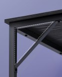 Małe biurko komputerowe czarne LOFT Industrialne solidne biurko komputerowe wykonane z płyty MDF oraz stalowej konstrukcji ideal