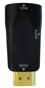 Adapter ART HDMI (M) - SVGA (F) + Audio 3.5 mm HDMI (wtyk) - VGA (gniazdo) AL-OEM-56