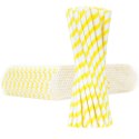 Słomki papierowe BIO ekologiczne PAPER STRAWS 6/205mm - biało-żółte 500szt.