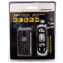 LAMPA ROWEROWA 2W1 ŁADOWANIE USB, UCHWYT DO MOCOWANIA NA KASKU DUNLOP