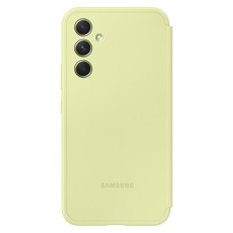 Etui pokrowiec z klapką okienkiem portfel na kartę Galaxy A54 5G Smart View Wallet limonkowe