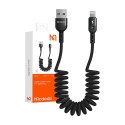 Kabel USB do Lightning, Mcdodo CA-6410, sprężynowy, 1.8m (czarny)