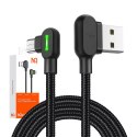 Kabel USB do Micro USB kątowy Mcdodo CA-5772 LED, 1.8m (czarny)