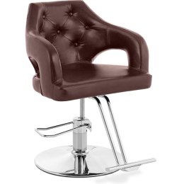 Fotel fryzjerski barberski kosmetyczny z podnóżkiem wys. 47-57 cm brązowy