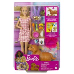 Lalka Barbie Narodziny piesków zestaw + lalka