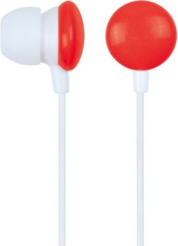 Słuchawki douszne GEMBIRD Candy (0.9m /3.5 mm wtyk/Biało-czerwony)