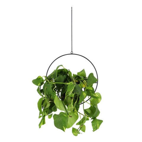 Doniczka wisząca czarna metalowa