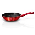 WOK GRANITOWY 28cm Z POKRYWKĄ BERLINGER HAUS METALLIC LINE BURGUNDY BH-1265-N