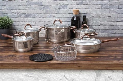 ZESTAW GARNKÓW ZE STALI NIERDZ. 13 EL. BLAUMANN GOURMET LINE BL-3244