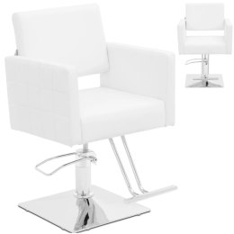 Fotel fryzjerski barberski kosmetyczny z podnóżkiem Physa RIBBLETON - biały