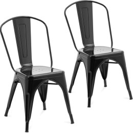 Krzesło barowe loft siedzisko 35 x 35 cm do 150 kg brązowe - 2 szt.