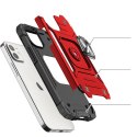 Etui pancerny pokrowiec do iPhone 14 Plus uchwyt magnetyczny Ring Armor czerwony