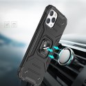 Etui pancerny pokrowiec do iPhone 14 Pro Max uchwyt magnetyczny Ring Armor niebieski