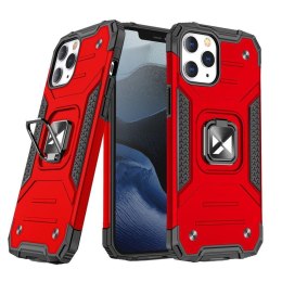 Etui pancerny pokrowiec do iPhone 14 Pro uchwyt magnetyczny Ring Armor czerwony