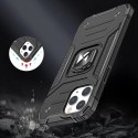 Etui pancerny pokrowiec do iPhone 14 Pro uchwyt magnetyczny Ring Armor czerwony