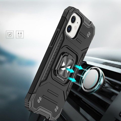 Etui pancerny pokrowiec do iPhone 14 uchwyt magnetyczny Ring Armor czarny