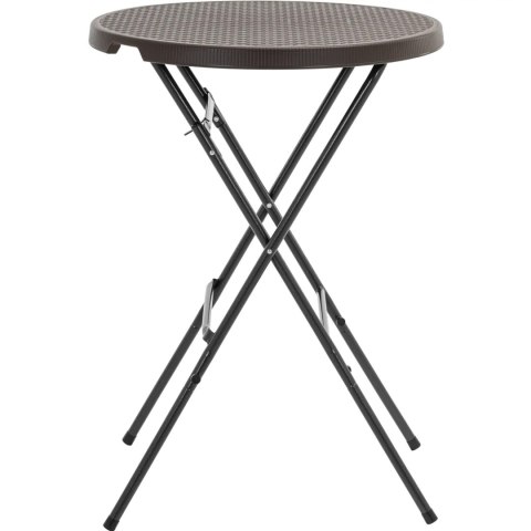 Stół cateringowy ogrodowy składany okrągły 79 x 110 cm czarny