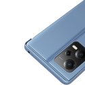 Błyszczące etui z klapką do Xiaomi Redmi Note 12 Pro+ Clear View Case niebieski