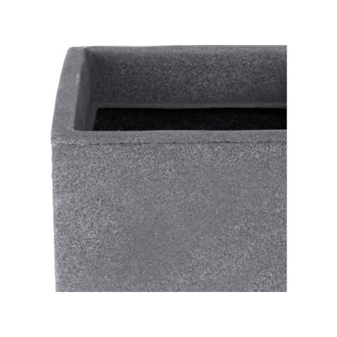 Donica ogrodowa Kubus szara 20x20x18 cm Nowoczesna, kwadratowa osłonka na kwiaty wykonana z mocnego tworzywa imitującego kamień 
