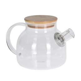 Dzbanek do zaparzania herbaty 1000 mlElegancki dzban do zaparzania herbaty i ziół wykonany ze szkła borokrzemowego z metalowym f