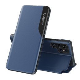 Etui pokrowiec do Samsung S24 Ultra z klapką i podstawką Eco Leather View Case niebieskie